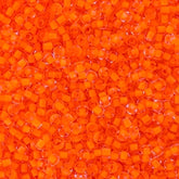 11/0 Preciosa Seed Beads Crystal C/L Neon Orange #01501